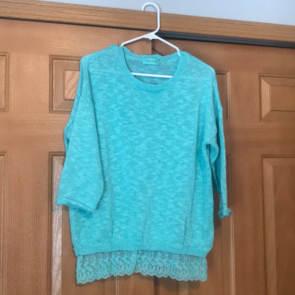 Turquoise Spring Sweater